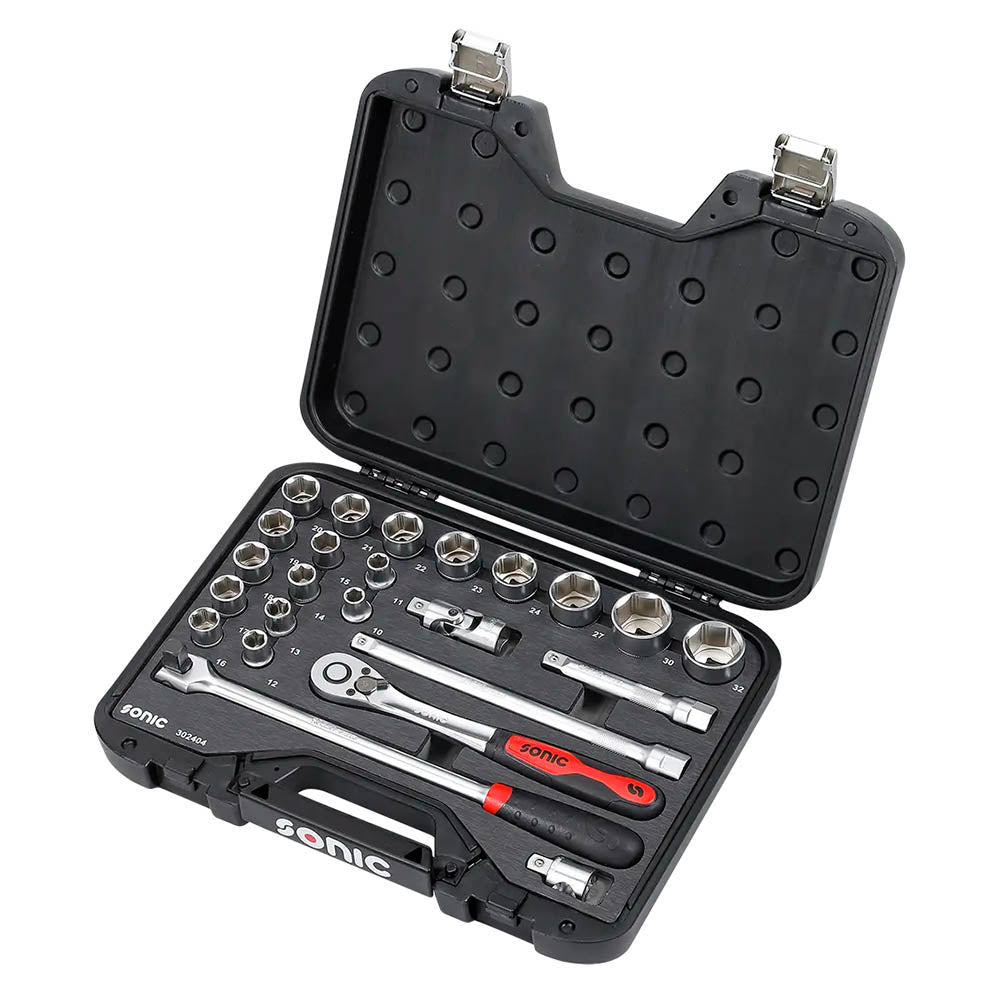Sonic BMCS Blasformkoffer mit 1/2 Nuss-Satz mit Ratsche, 24-teilig