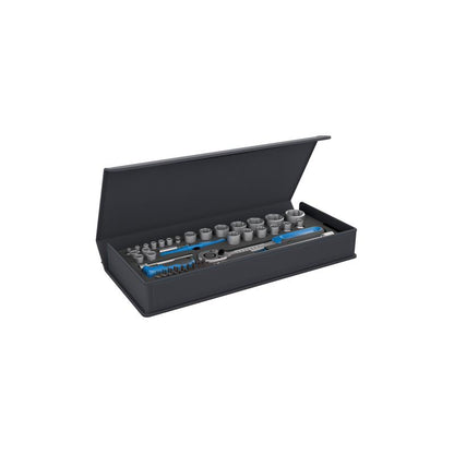 GEDORE Steckschlüssel-Satz 1/4 Zoll und 1/2 Zoll 52-teilig TC 19-20-MU-10