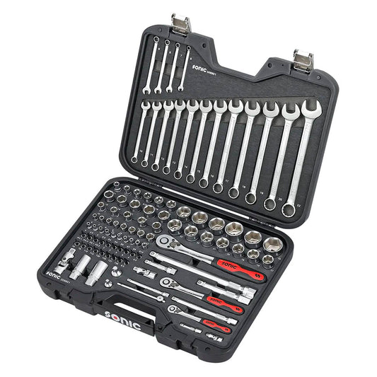 Sonic BMCS Blasformkoffer mit 1/4 3/8" & 1/2 Nuss- und Bit-Satz, 99-teilig