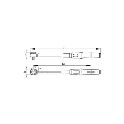 GEDORE Drehmomentschlüssel TORCOFIX TF-K 80 bis 400 Newtonmeter TF-K400-