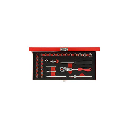 GEDORE Steckschlüssel-Satz 1/4 Zoll 4-13 Millimeter 33-teilig - R49044033