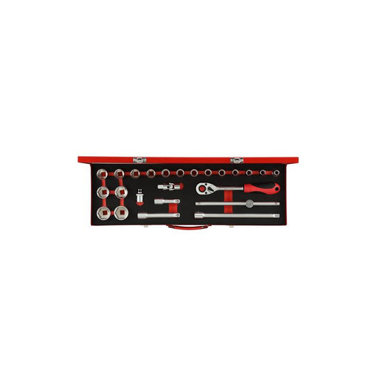 GEDORE Steckschlüssel-Satz mit 1/2 Zoll und 10 bis 32 mm, 24-teilig - R69004024