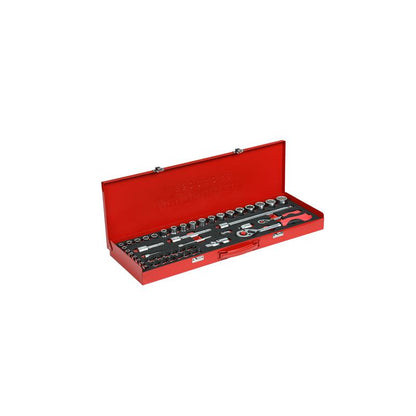 GEDORE Steckschlüssel-Satz mit 1/4 Zoll und 1/2 Zoll, 49-teilig - R46004049