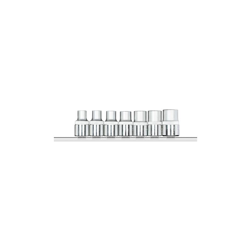 GEDORE Steckschlüssel-Satz 1/2 Zoll mit Torx-Einsätzen und Leiste, 7-teilig - R61208007