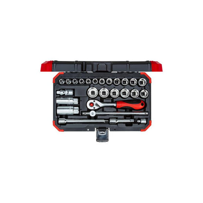 GEDORE Steckschlüssel-Satz 3/8 Zoll 6-24 Millimeter 26-teilig - R59003026