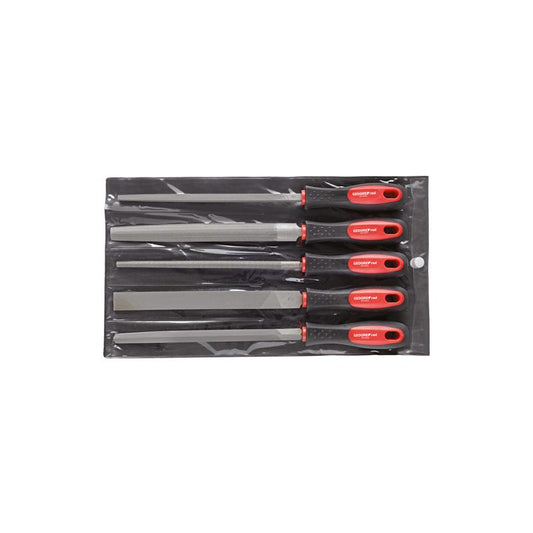 GEDORE Feilensatz 3-Kant, 4-Kant, Flach, Rund, Halb – 5-teilig R93000005