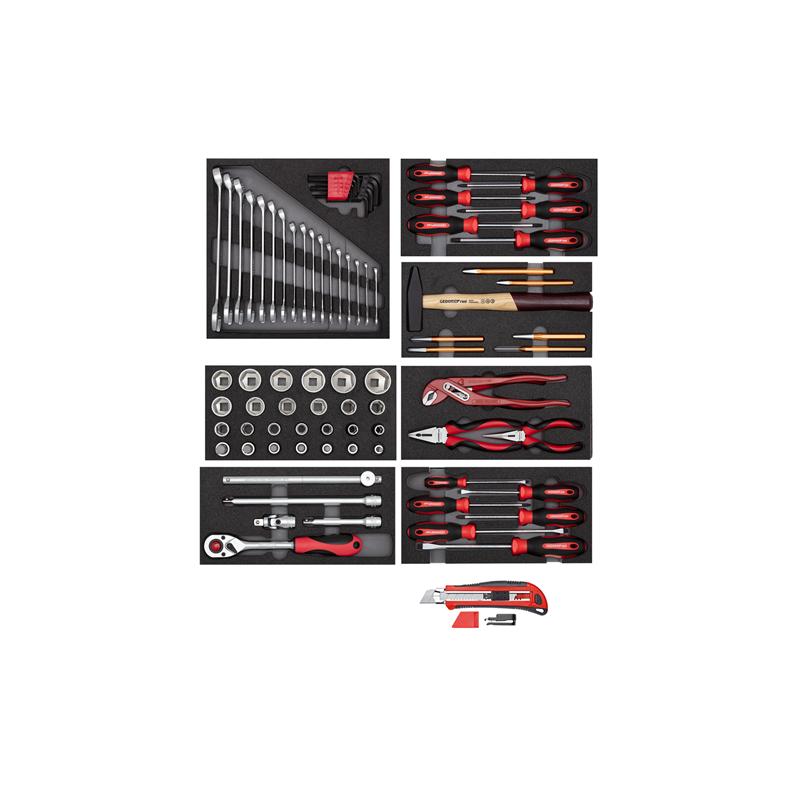 GEDORE Werkzeugsatz 8x Check-Tool-Module + Cutter 81-teilig R21010000