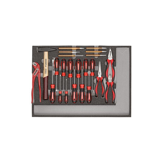 GEDORE Werkzeugsatz BASIS-Werkzeug 1/1 Check-Tool-Modul 23-teilig R22350005