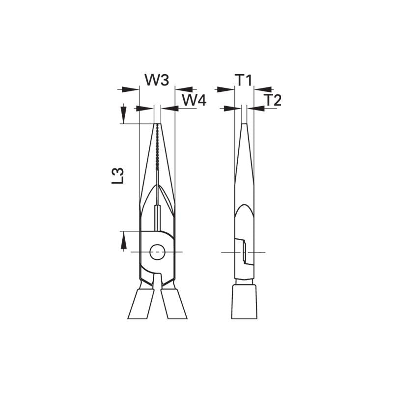 GEDORE Flachrundzange 8132-160 TC – Zange für präzise Biegerarbeiten und Formungsanwendungen