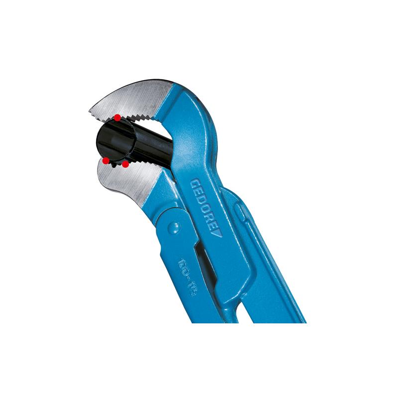 GEDORE Hochleistungs-Dreipunkt-Rohrzange ECK-SCHWEDE-snap 1,5 Zoll 100-1,5-Zoll