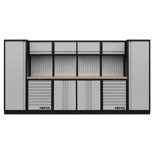 Sonic MSS 3916mm Schrankwand mit Holz-Arbeitsplatte