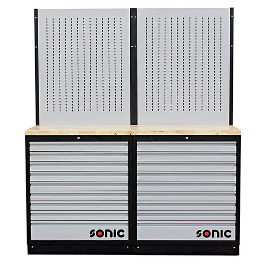 Sonic MSS 1690mm Schrankwand mit Holz-Arbeitsplatte