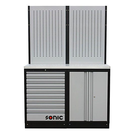 Sonic MSS 1348mm Schrankwand mit Edelstahl-Arbeitsplatte