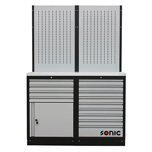 Sonic MSS 1348mm Schrankwand mit Edelstahl-Arbeitsplatte