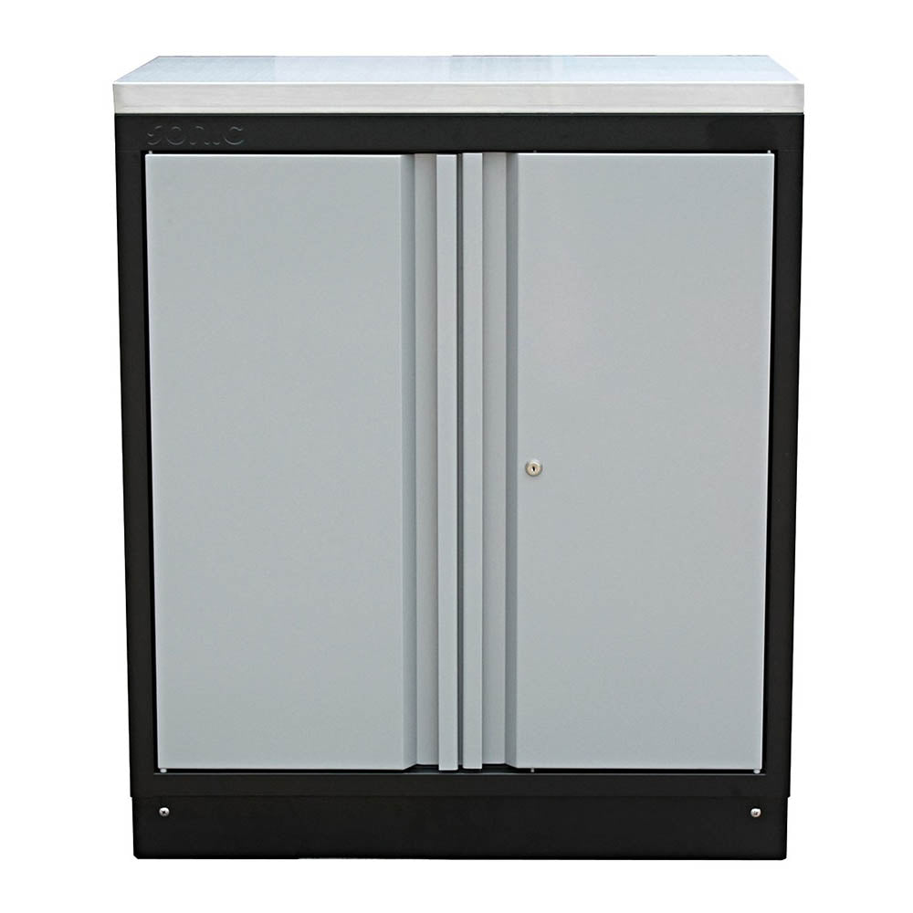 Sonic MSS 845mm Wandschrank mit Edelstahl-Arbeitsplatte