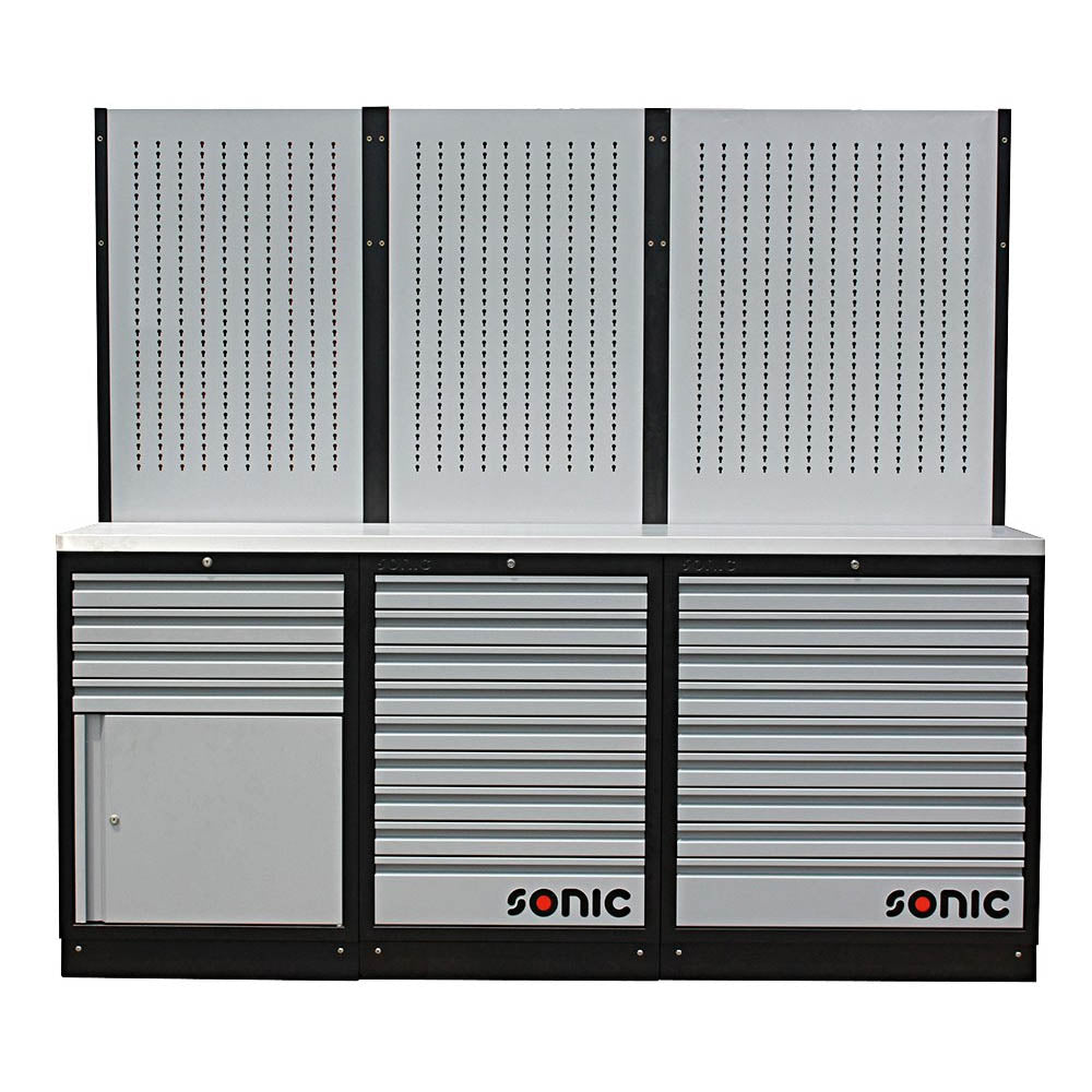 Sonic MSS 2193mm Schrankwand mit Edelstahl-Arbeitsplatte
