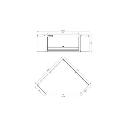 Sonic MSS 845mm Eck-Hängeschrank