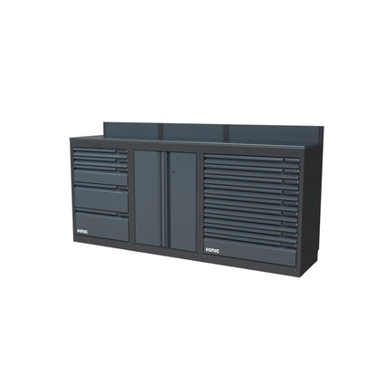 Sonic NEXT MSS Schrankwand mit Edelstahlarbeitsplatte niedrig 2193 mm - 4930501