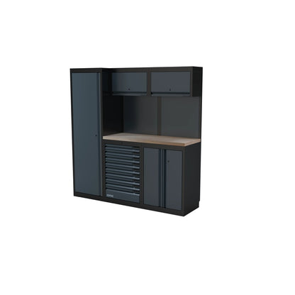 Sonic NEXT MSS Schrankwand mit Holzarbeitsplatte hoch 1958 mm - 4930601