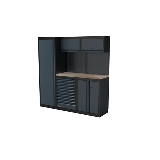 Sonic NEXT MSS Schrankwand mit Holzarbeitsplatte hoch 1958 mm - 4930601