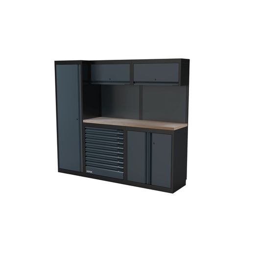 Sonic NEXT MSS Schrankwand mit Holzarbeitsplatte hoch 2300mm - 4930602