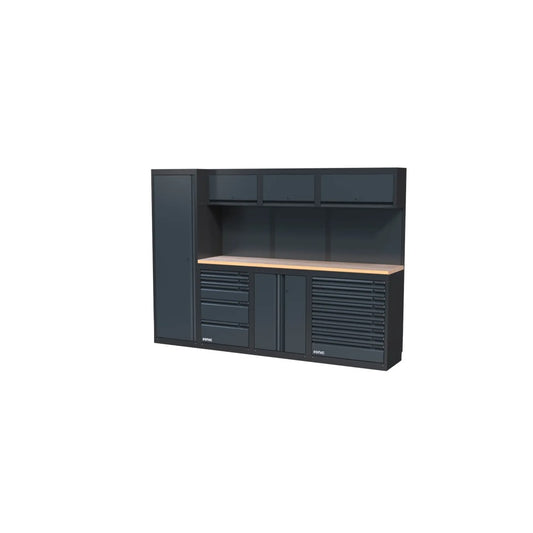 Sonic NEXT MSS Schrankwand mit Holzarbeitsplatte hoch 2803 mm - 4930604