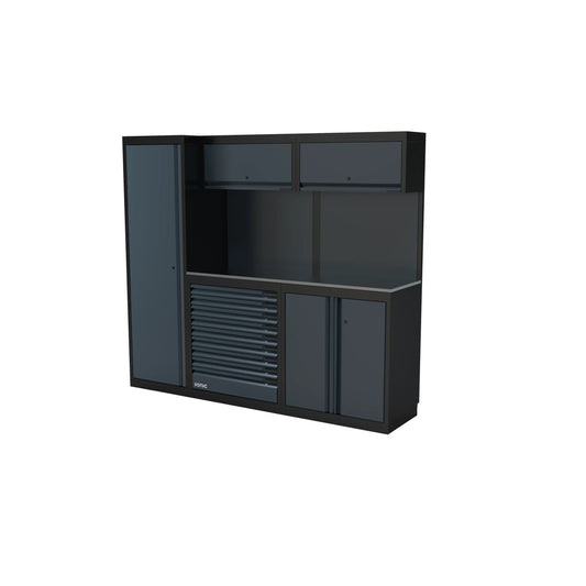 Sonic NEXT MSS Schrankwand mit Edelstahlarbeitsplatte hoch 2300 mm - 4930710