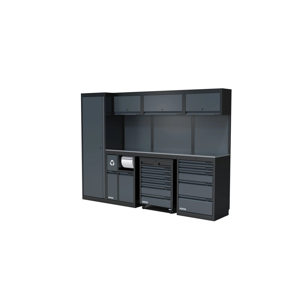 Sonic NEXT MSS Schrankwand mit Edelstahlarbeitsplatte hoch 2803 mm - 4930711