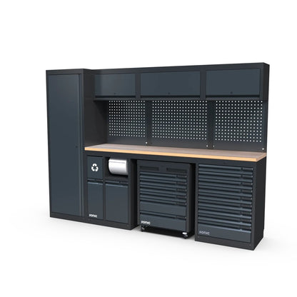 Sonic NEXT MSS Schrankwand mit Holzarbeitsplatte hoch 2803 mm - 4930803