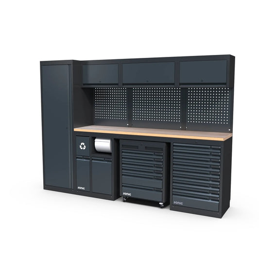 Sonic NEXT MSS Schrankwand mit Holzarbeitsplatte hoch 2803 mm - 4930803