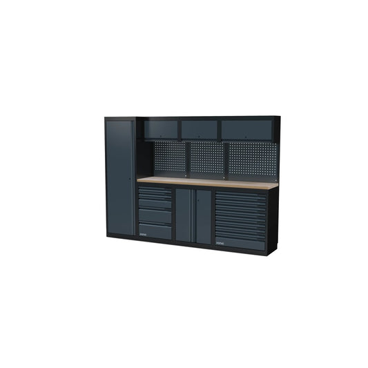 Sonic NEXT MSS Schrankwand mit Holzarbeitsplatte hoch 2803 mm - 4930804