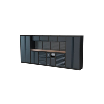 Sonic NEXT MSS Schrankwand mit Holzarbeitsplatte hoch 4524 mm - 4930805