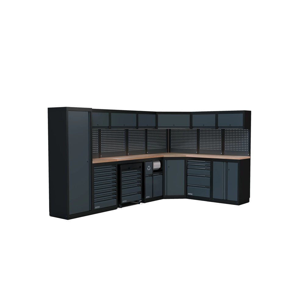 Sonic NEXT MSS Schrankwand mit Holzarbeitsplatte hoch 5026 mm - 4930806