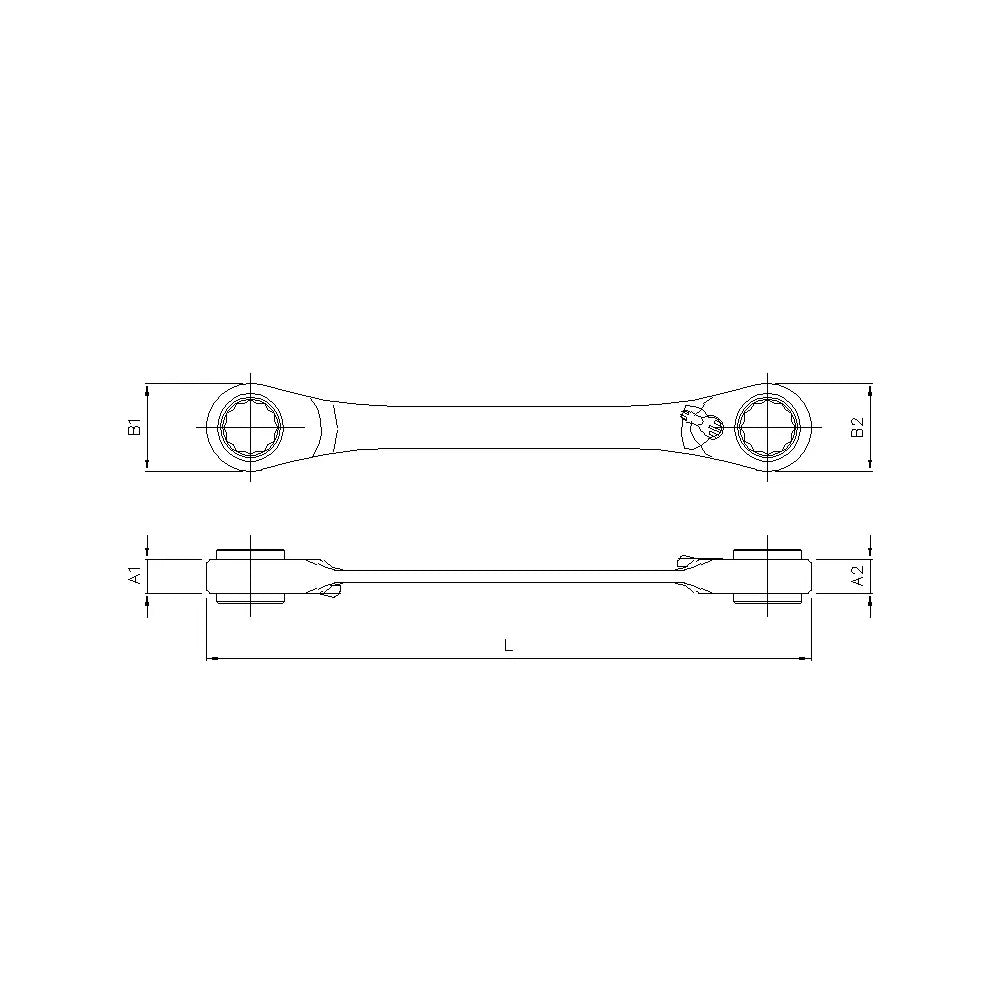Sonic 4-in-1 Ringratschenschlüsselsatz in Tasche 2-teilig - 600203