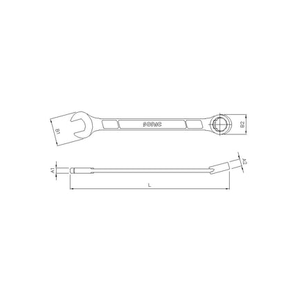 Sonic Gabelschlüsselsatz SAE 8-teilig - 600806