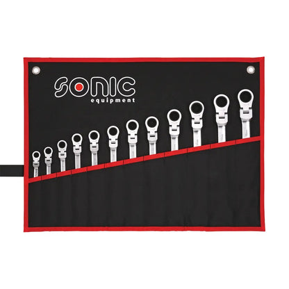 Sonic Flexible Ring-Gabelschlüssel Ratschensatz 12-kant 12-teilig - 601218