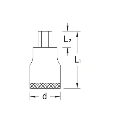 GEDORE Schraubendrehereinsatz 1/2 Zoll Innen-Sechskant 9/32 Zoll - IN 19 9/32AF