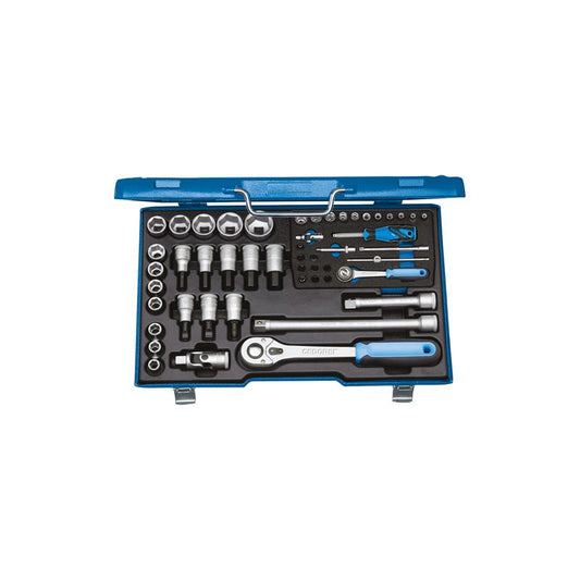 GEDORE Steckschlüssel-Satz 1/4 Zoll und 1/2 Zoll 50-teilig von 4 bis 30 mm 19 V20 U-10