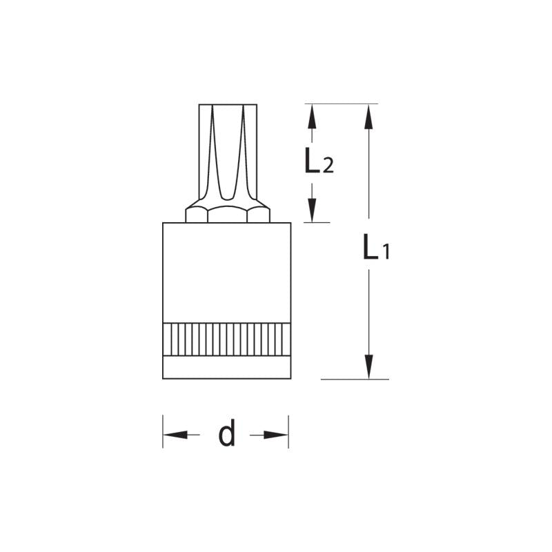 GEDORE Schraubendrehereinsatz 1/4 Zoll Torx T8 Innen-Torx 20 T8 - 12345