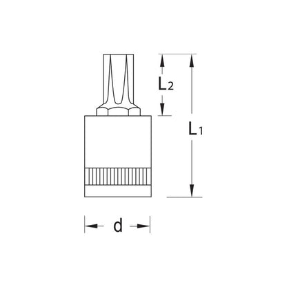 GEDORE Schraubendrehereinsatz 1/4 Zoll Torx T8 Innen-Torx 20 T8 - 12345