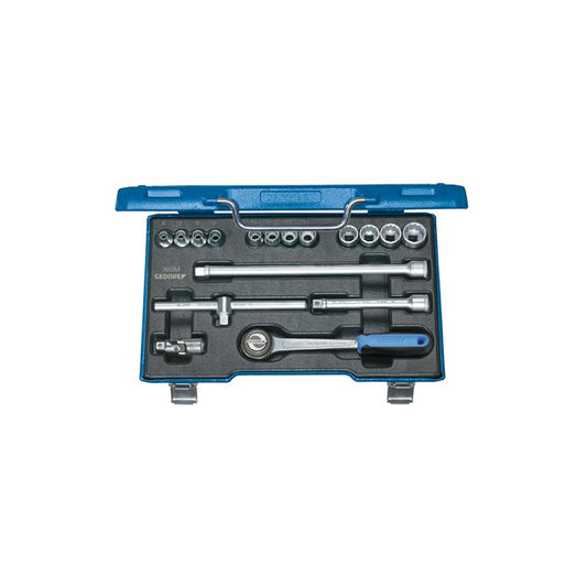 GEDORE Steckschlüssel-Satz 3/8 Zoll 17-teilig UD-Profil 6 bis 19 Millimeter D 30 GMU-3