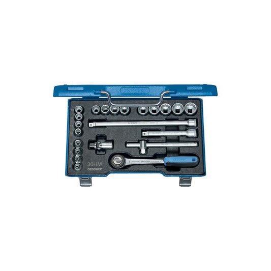 GEDORE Steckschlüssel-Satz 3/8 Zoll, 22-teilig, UD-Profil, 6-22 mm, D 30 HMU-3