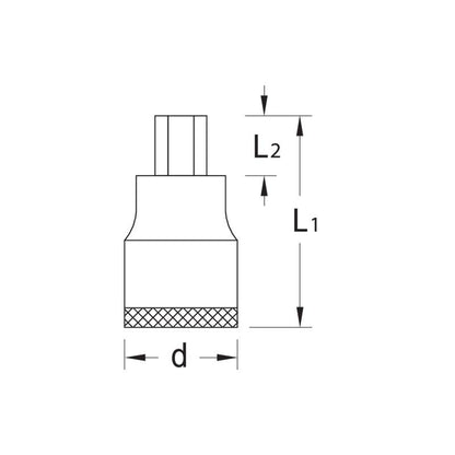 GEDORE Schraubendrehereinsatz 3/4 Zoll Innen Sechskant 19 Millimeter - IN 32 19