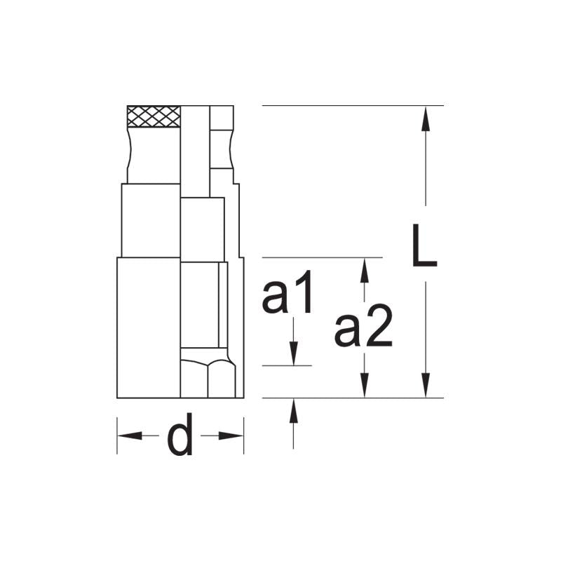 GEDORE Zündkerzeneinsatz mit Magnet 20,8 Millimeter 1/2 Zoll 50 MH - 123456
