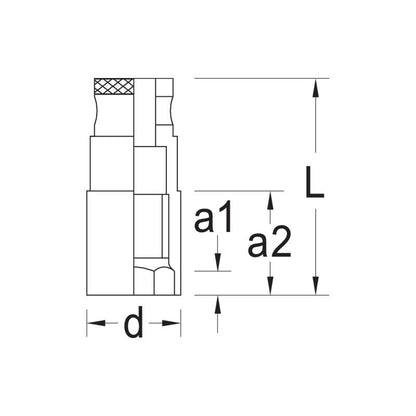 GEDORE Zündkerzeneinsatz mit Magnet 20,8 Millimeter 1/2 Zoll 50 MH - 123456