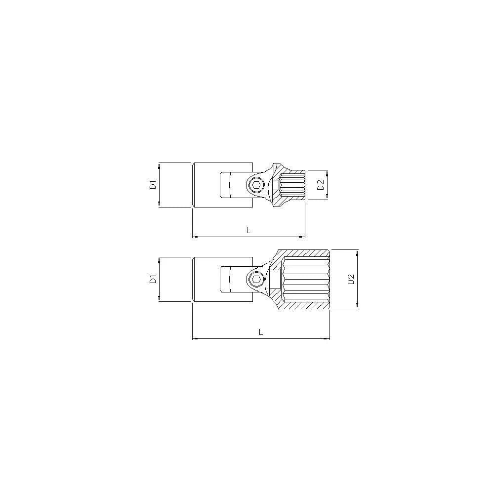 Sonic Kardan-Stecknuss 3/8 Zoll TX-Profil (verschiedene Größen)