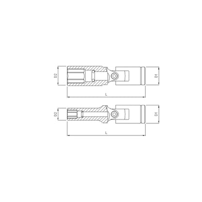 Sonic Glühkerzen-Stecknuss 3/8" (verschiedene Größen)