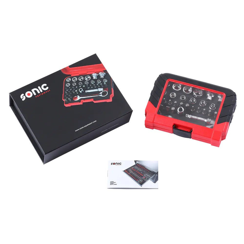 Sonic Stecknuss- und Bitsatz 1/4" 36-teilig - 75214