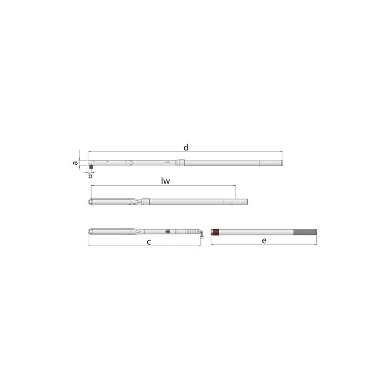 GEDORE Drehmomentschlüssel DREMOMETER 155-760 Nm 8563-01