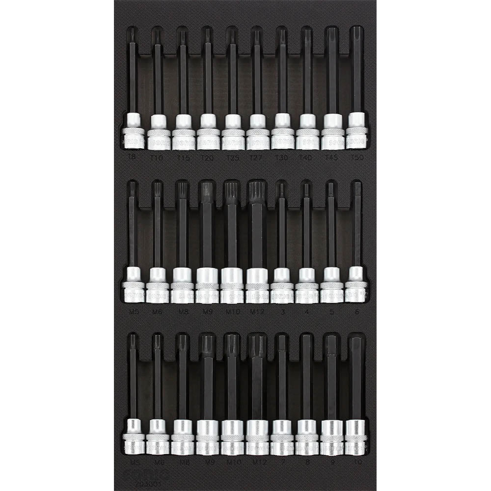 Sonic Schaumeinlage 1/3 SFS 3/8" Nuss- und Bit-Sätze 30-teilig